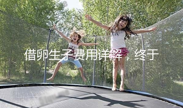 借卵生子費用詳解，終于知道用別人卵子做試管要多少錢了